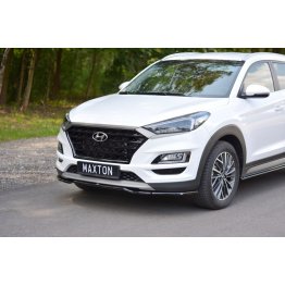 Накладка сплиттер на передний бампер на Hyundai Tucson III